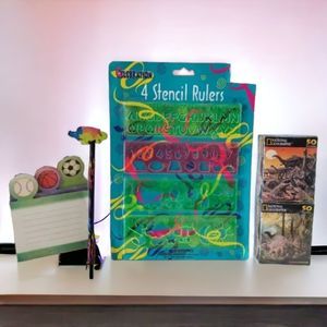 Dinosaur Jigsaw Puzzles Pencil Eraser Note Pad Rulers School Boys Variety Set